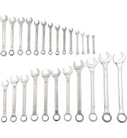 Combination Spanners – Full Metric/Imperial Size Range, Professional Quality Ring and Open-End Wrenches for Auto Repair, Maintenance, Engineering Workshops and DIY Toolkits